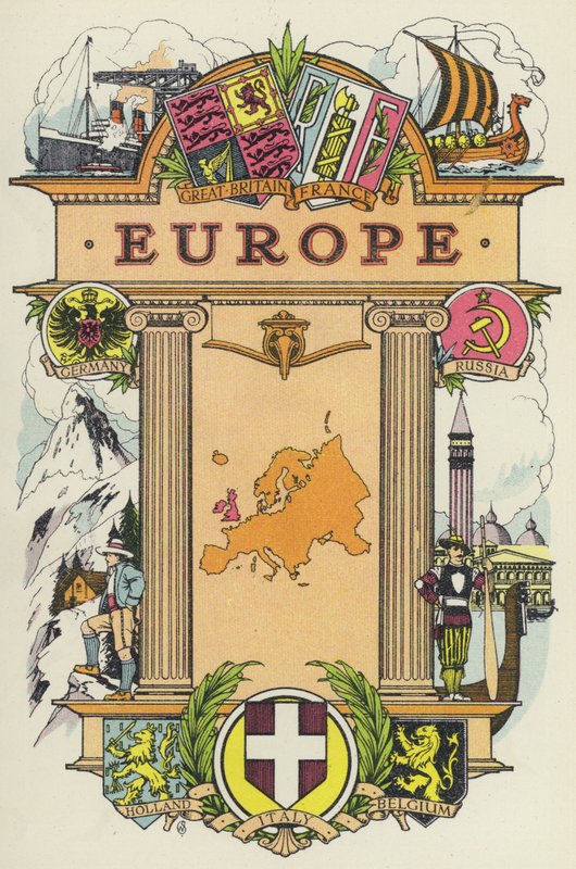Eurooppa (väri litho) tekijältä English School