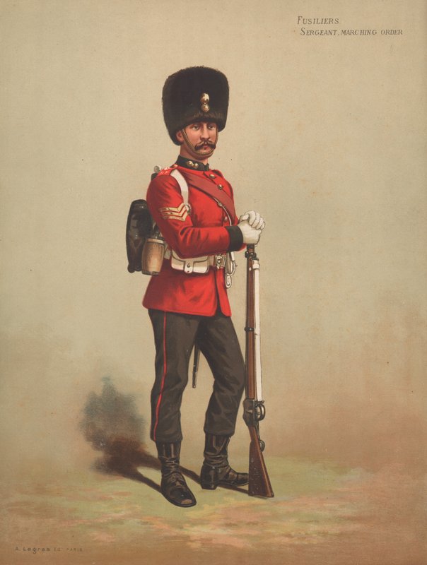 Fusiliers, kersantti, marssiritarikunta tekijältä English School