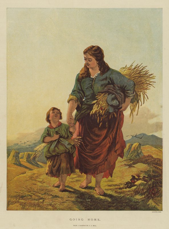 Kotiin meno (chromolitho) tekijältä English School