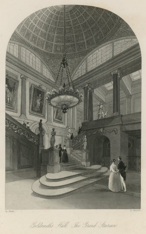Goldsmiths Hall, suuri portaikko tekijältä English School