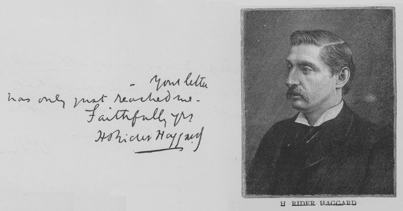 H Rider Haggard (kaiverrus) tekijältä English School