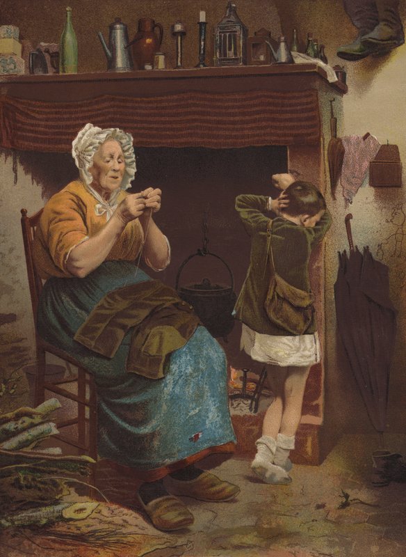 Hänen ainoa parinsa (chromolitho) tekijältä English School