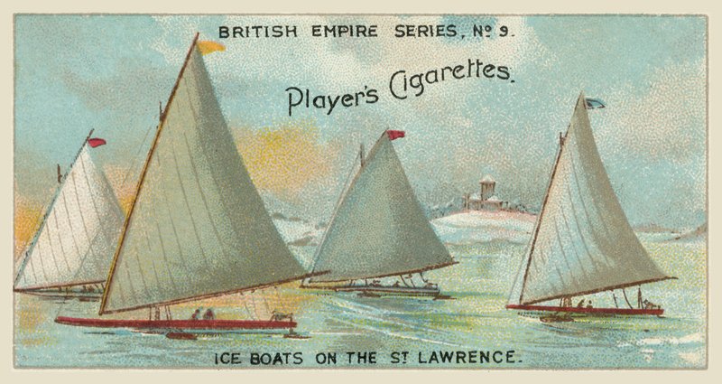Jääveneet St Lawrencella (chromolitho) tekijältä English School