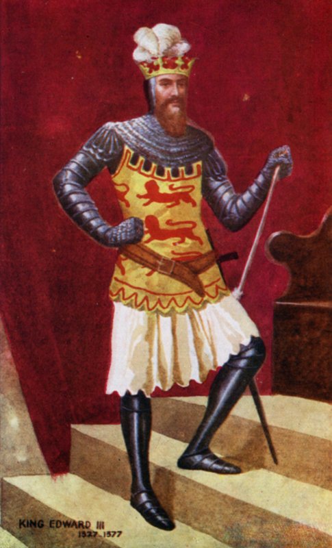Kuningas Edward III (väri litho) tekijältä English School