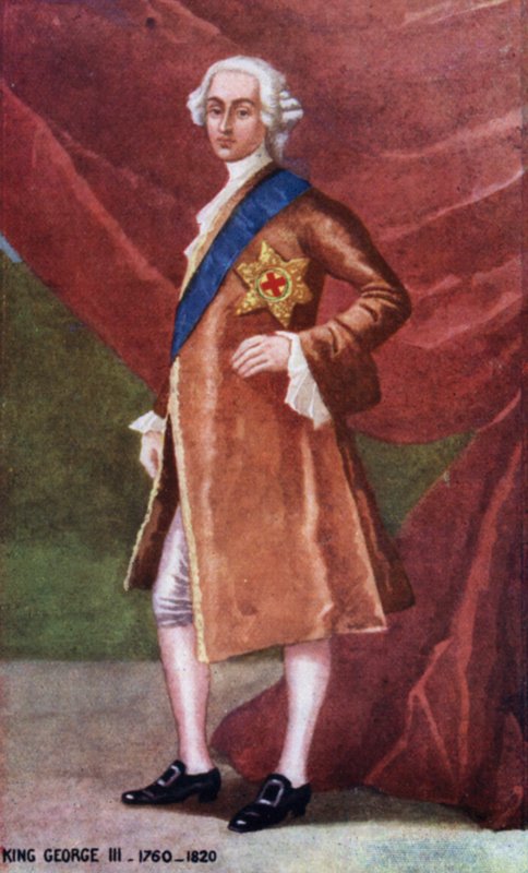 King George III (väri litho) tekijältä English School