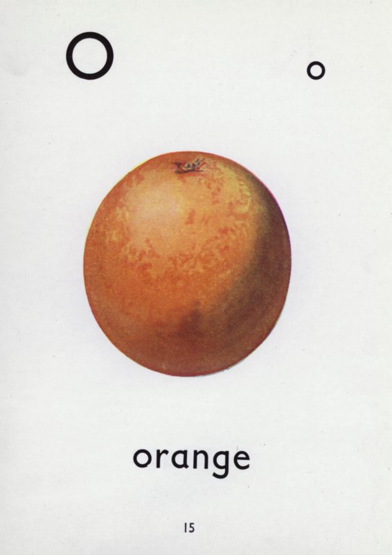 O-kirjain, oranssi (väri lito) tekijältä English School