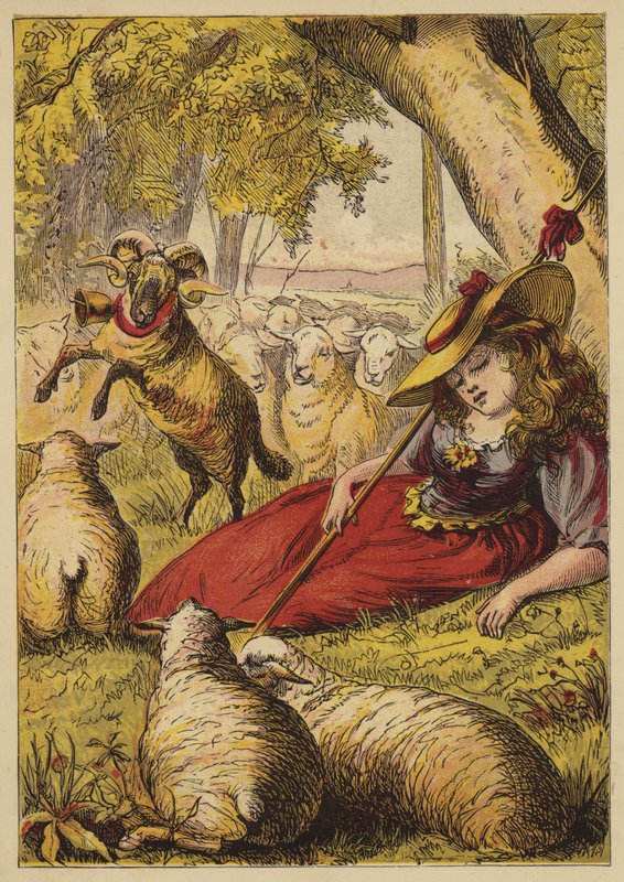 Little Bo-Peep (värillinen kaiverrus) tekijältä English School