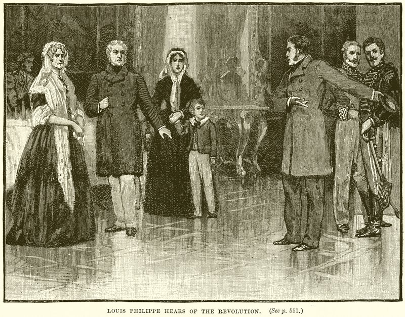 Louis Philippe kuulee vallankumouksen tekijältä English School