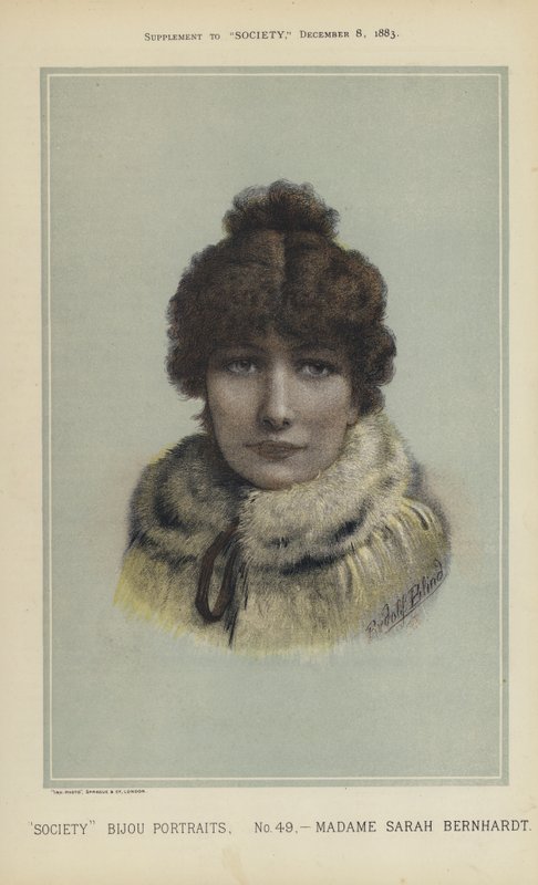 Madame Sarah Bernhardt (väri litho) tekijältä English School