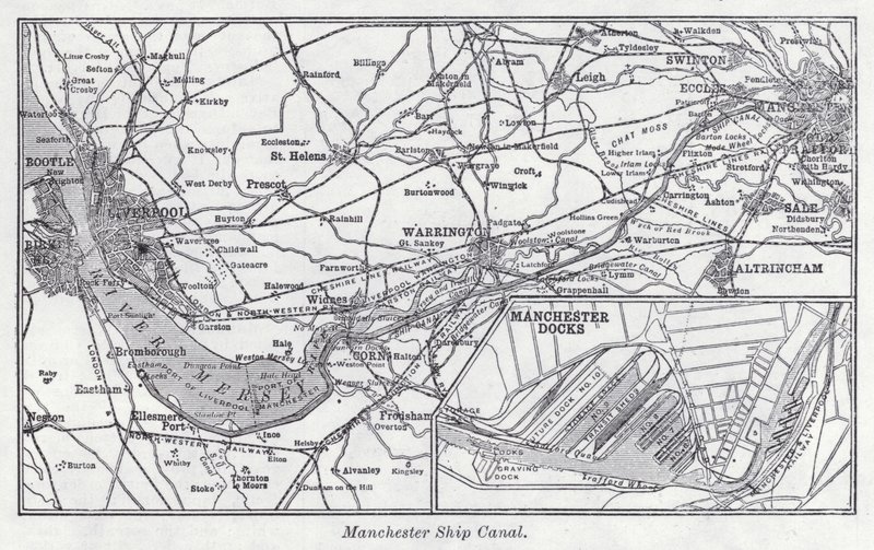 Manchester Ship Canal (litho) tekijältä English School