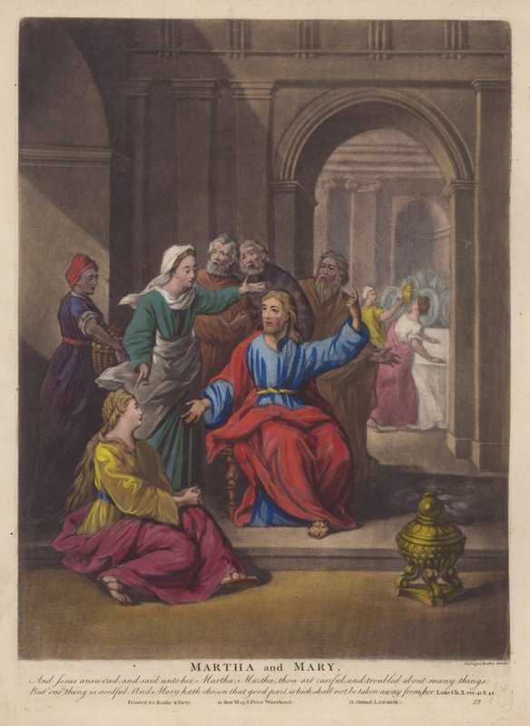 Martha ja Mary (väri litho) tekijältä English School