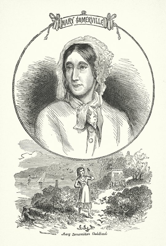 Mary Somerville, skotlantilainen tiedemies ja kirjailija (kaiverrus) tekijältä English School