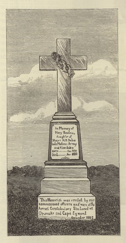 Monumentti Upunkassa, Uudessa-Seelannissa (kaiverrus) tekijältä English School