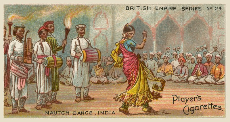 Nautch Dance, Intia (chromolitho) tekijältä English School