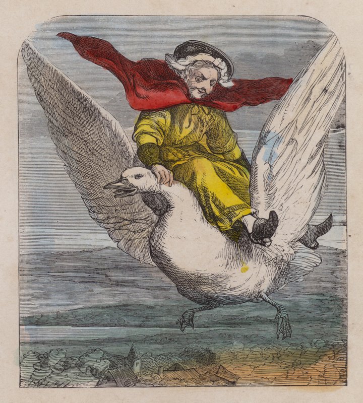 Old Mother Goose (värillinen kaiverrus) tekijältä English School