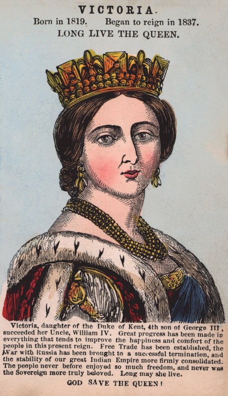 Queen Victoria (värillinen kaiverrus) tekijältä English School