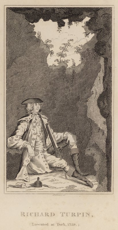 Richard Turpin, teloitettu Yorkissa, 1739 tekijältä English School