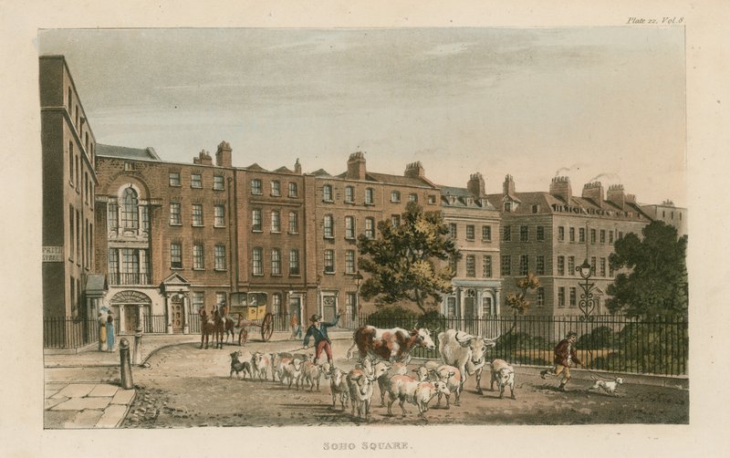Soho Square, joka näyttää länteen tekijältä English School