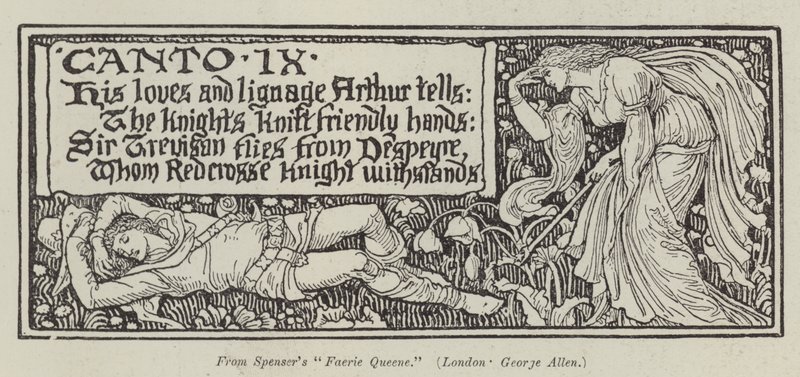 Spenserin "Faerie Queene" (kaiverrus) tekijältä English School