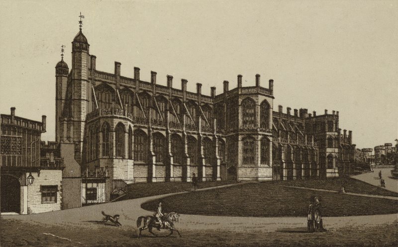 Pyhän Yrjön kappeli, Windsor (litho) tekijältä English School