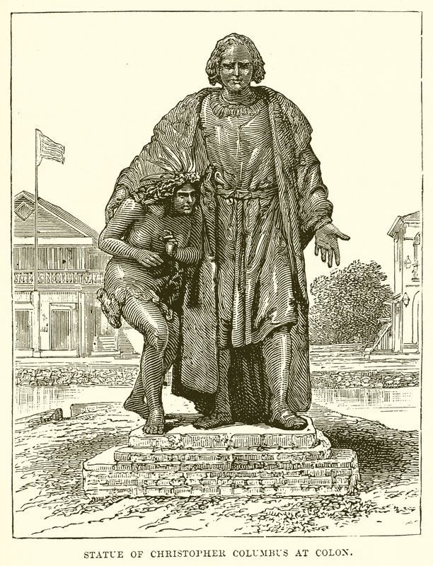 Christopher Columbuksen patsas Colonissa tekijältä English School