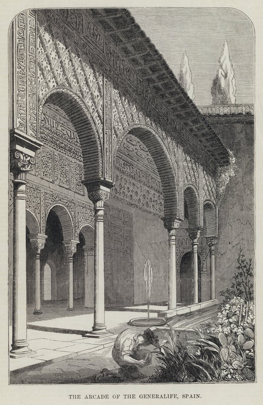 The Arcade of the Generalife, Espanja (kaiverrus) tekijältä English School
