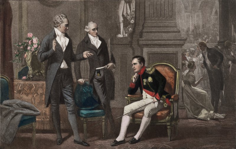 Napoleon, Goethe ja Wieland (väripainos) tekijältä Ernest Hillemacher