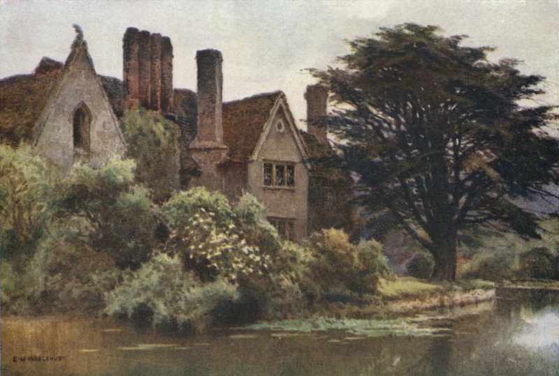 Brinsop Manor (väri litho) tekijältä Ernest William Haslehust
