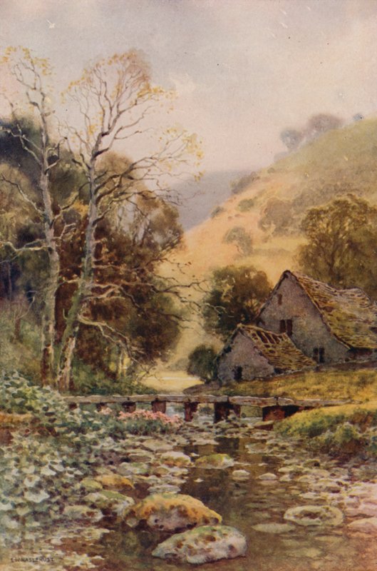 Lathkil Dale (väri litho) tekijältä Ernest William Haslehust