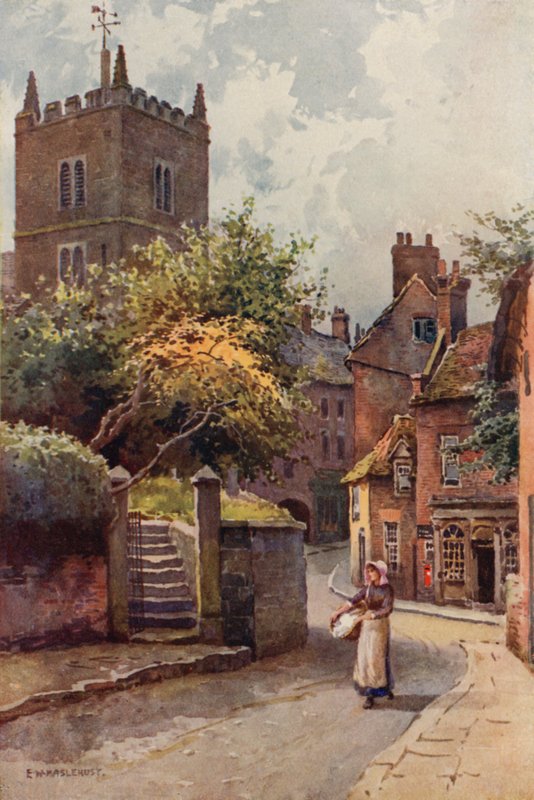 Ollerton (väri litho) tekijältä Ernest William Haslehust