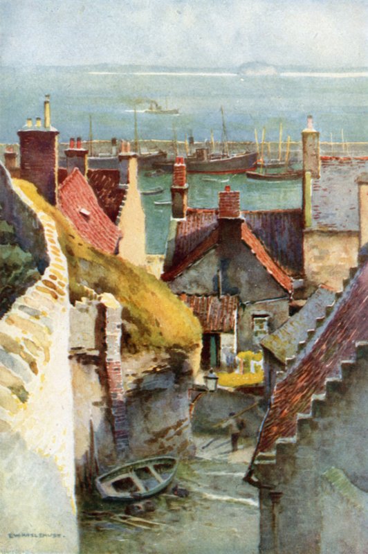 Pittenweem (väri litho) tekijältä Ernest William Haslehust