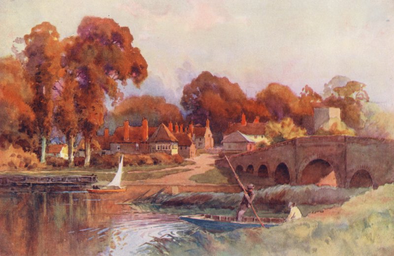 Thames-joki: Sonning Bridge (värilitra) tekijältä Ernest William Haslehust
