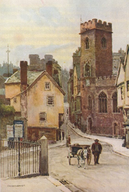 St. Mary Steps (väri litho) tekijältä Ernest William Haslehust
