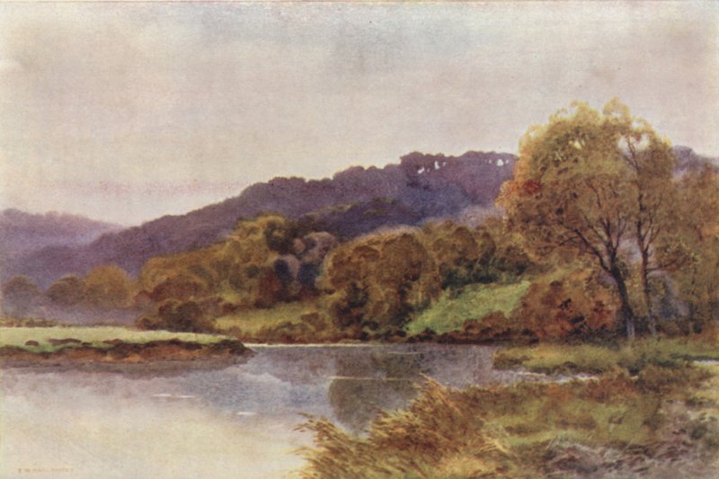 Streatley Hills (väri litho) tekijältä Ernest William Haslehust