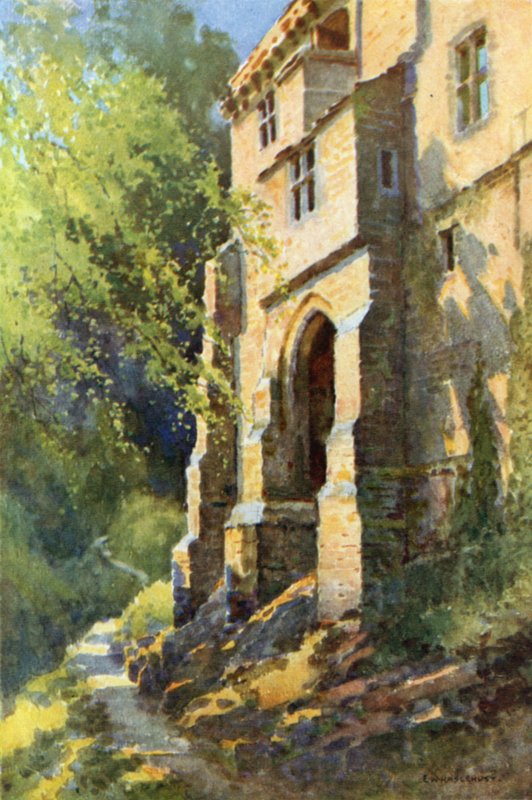 Palatsi, Dunfermline (väri litho) tekijältä Ernest William Haslehust