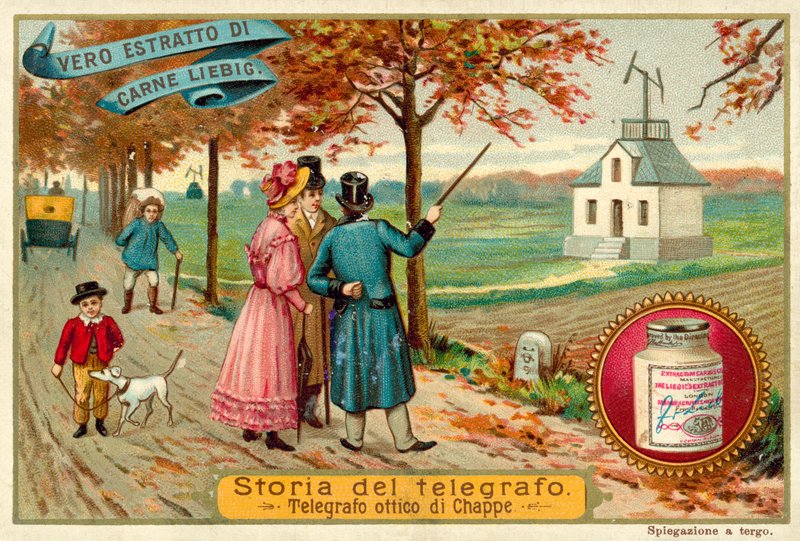 Chappen optinen lennätin (chromolitho) tekijältä European School