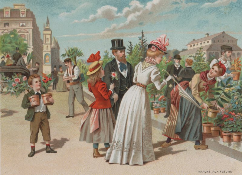 Kukkatori (chromolitho) tekijältä European School
