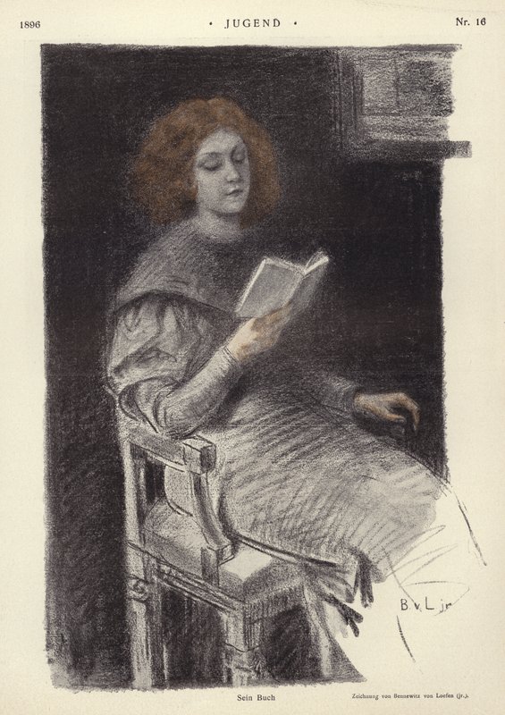 Hänen kirjansa (väri litho) tekijältä European School