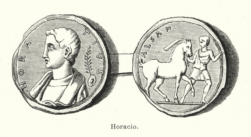 Horatius, roomalainen runoilija (litho) tekijältä European School