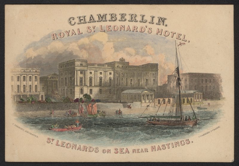 Hotel Trade Card (värillinen kaiverrus) tekijältä European School