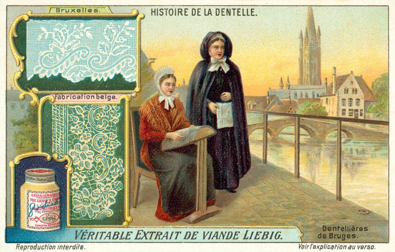 Bruggen pitsivalmistajat (chromolitho) tekijältä European School