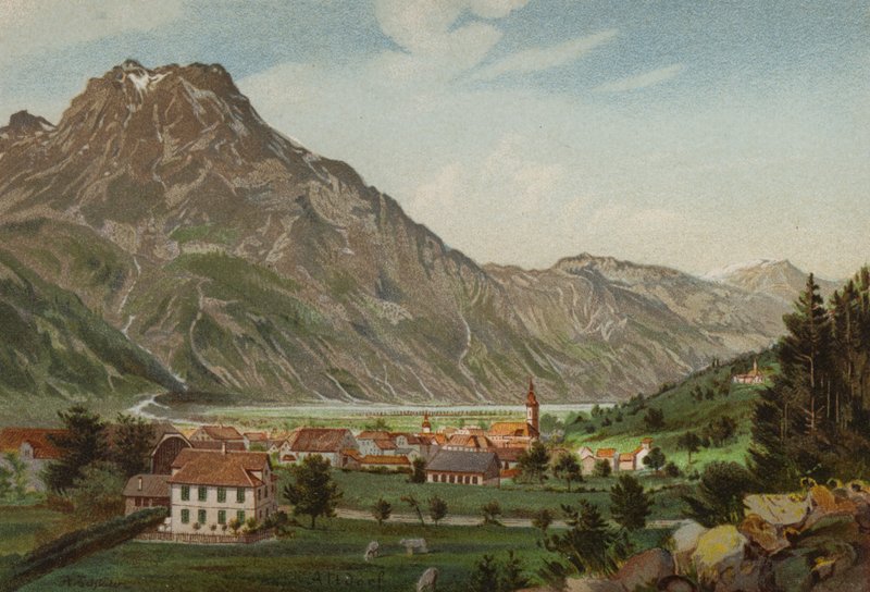 Luzernjärvi: Altdorf (väri litho) tekijältä European School