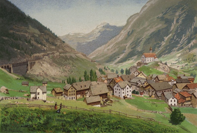 Luzernjärvi: Wasen (väri litho) tekijältä European School