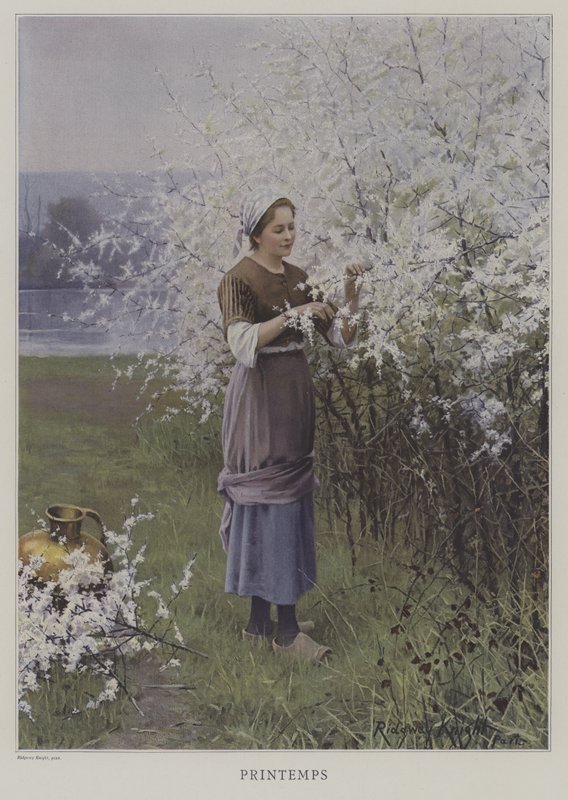 Printemps (kevät) (väri litho) tekijältä European School