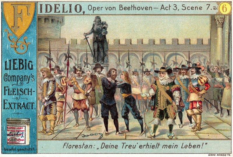 Kohtaus Beethovenin oopperasta Fidelio (chromolitho) tekijältä European School
