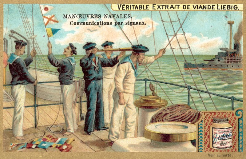 Signalointi alusten välillä (chromolitho) tekijältä European School