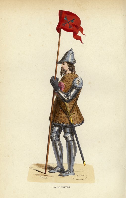 Soldat Venitien (värillinen kaiverrus) tekijältä European School