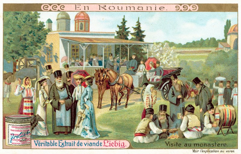 Vierailu luostarissa Romaniassa (chromolitho) tekijältä European School