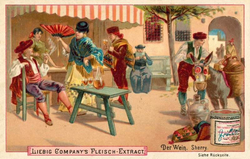 Viini: Sherry (chromolitho) tekijältä European School