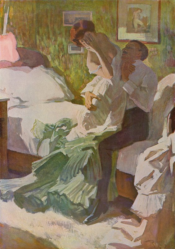 Karnevaalin hälinässä (värilitho) tekijältä Ferdinand von Reznicek
